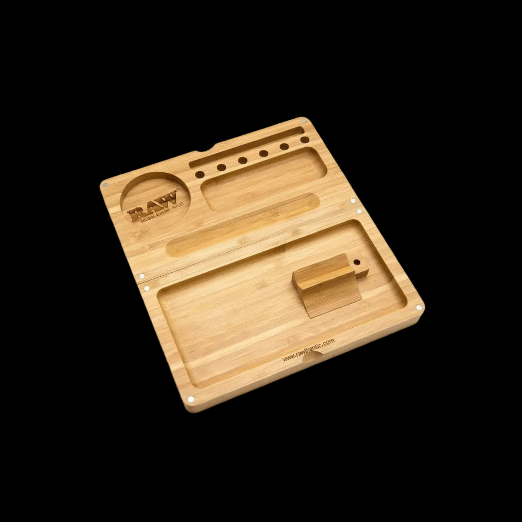 RAW Back Flip Bamboo Rolling Tray